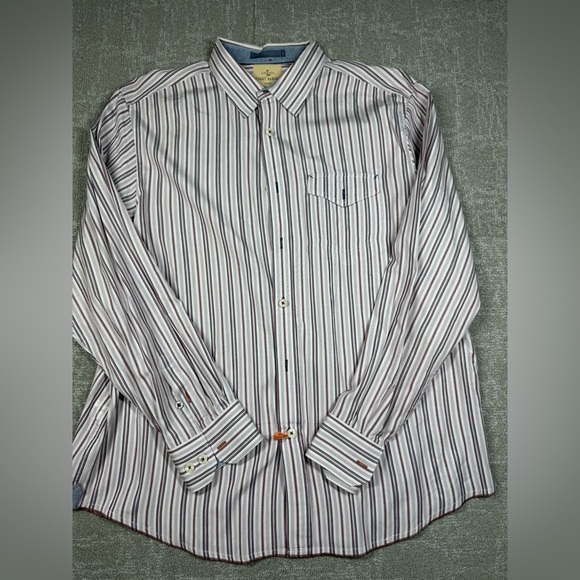 Tommy Bahama 100% Cotton Striped Button Down Long Sleeve Shirt Sz XL - Picture 1 of 7